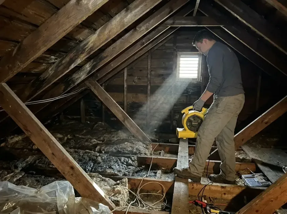attic-water-damage-drying-proc-007 — frequently asked questions, Emergency Water Extraction & 24/7 Flood Response in Fleming…